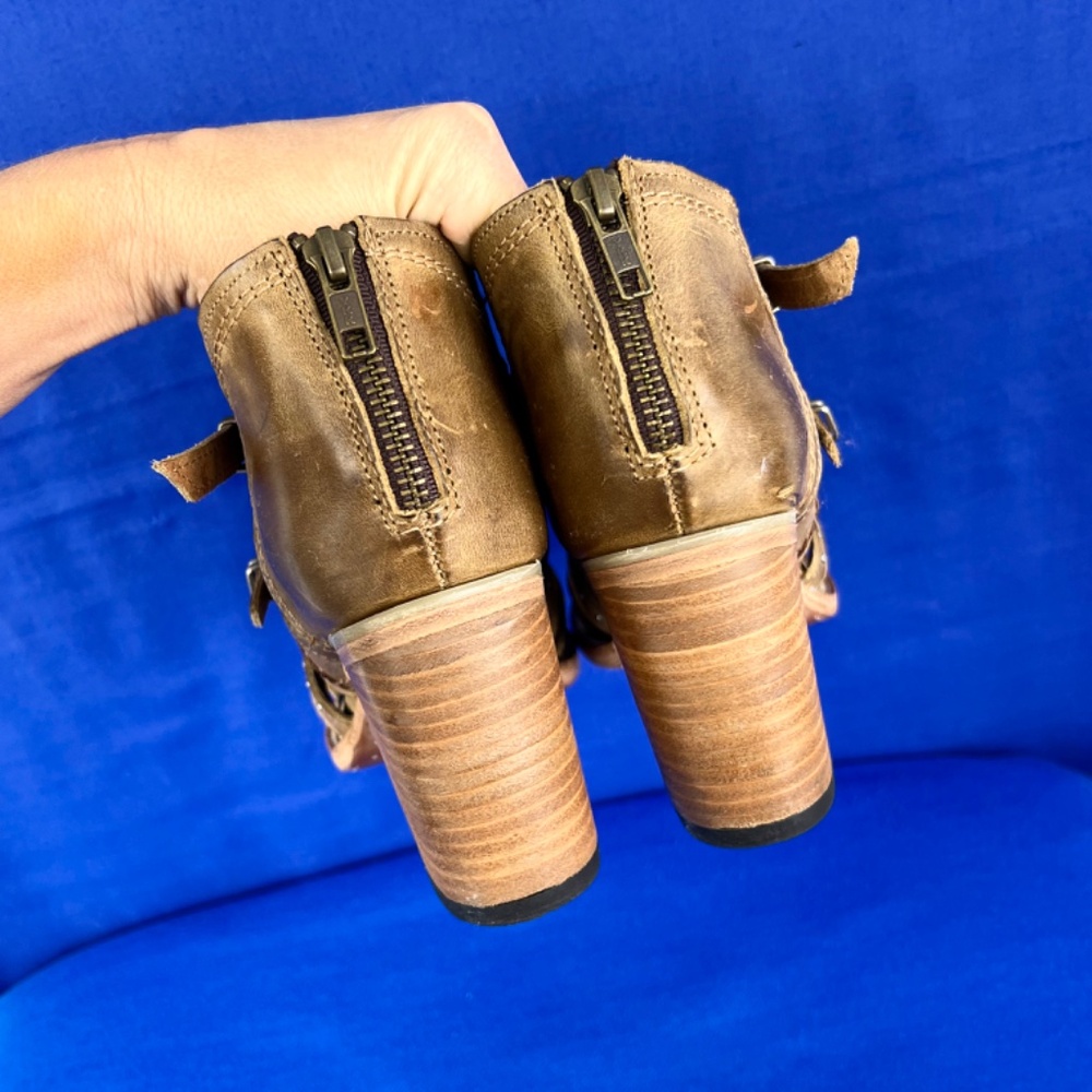 🚫SOLD! •BRAND NEW! |•FREEBIRD🦅BY STEVEN•| Connor Sandal Bootie Distressed Leathe - Picture 13 of 16